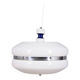 Vintage 1970s white plastic chandelier, Italian design