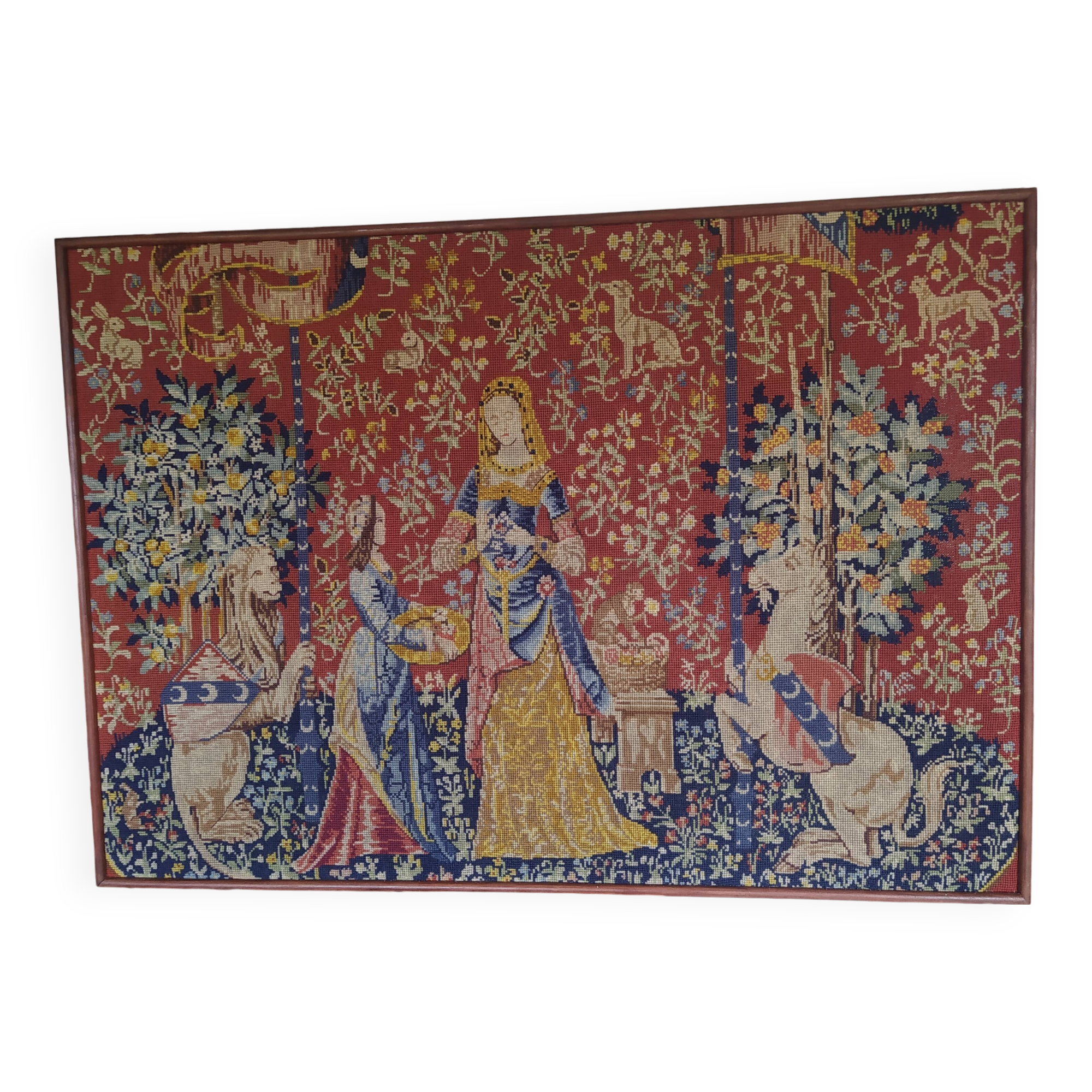 tapisserie en laine la dame à la licorne