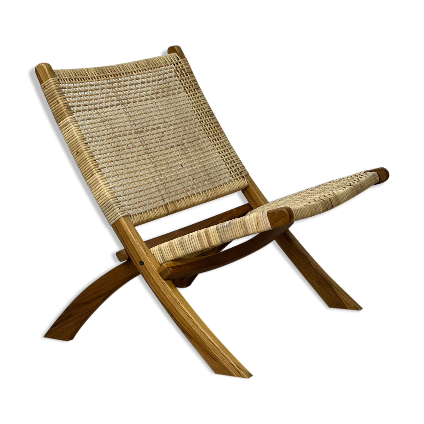 Fauteuil pliant en osier