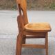 Brutalist chairs in solid oak mountain chalet decor