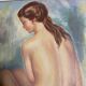 Tableau Albert Genta, femme nue de dos, XXème siècle