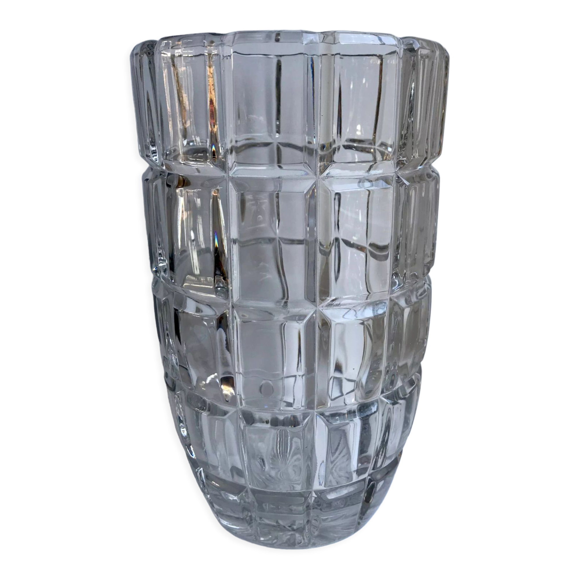 Crystal vase art deco style 30s