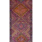 Vintage Turkish Oushak Rug Handwoven 127x370 cm