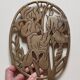 Trivet or wall plate iris art nouveau brass