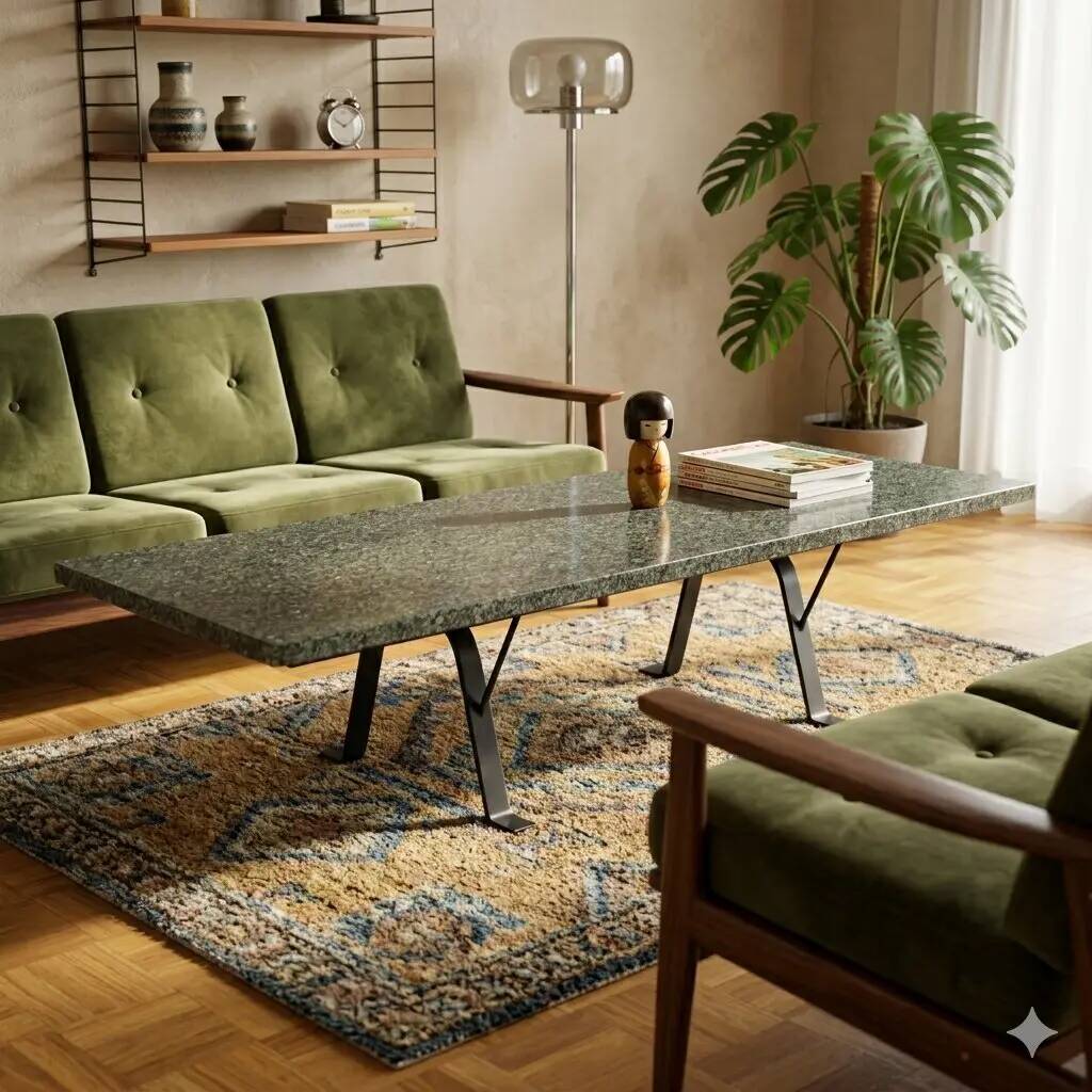 Marble and metal coffee table, Italy, 1970s-1980s.