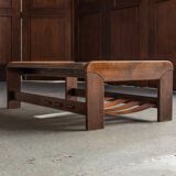 Table basse brutaliste, design hollandais, années 1970