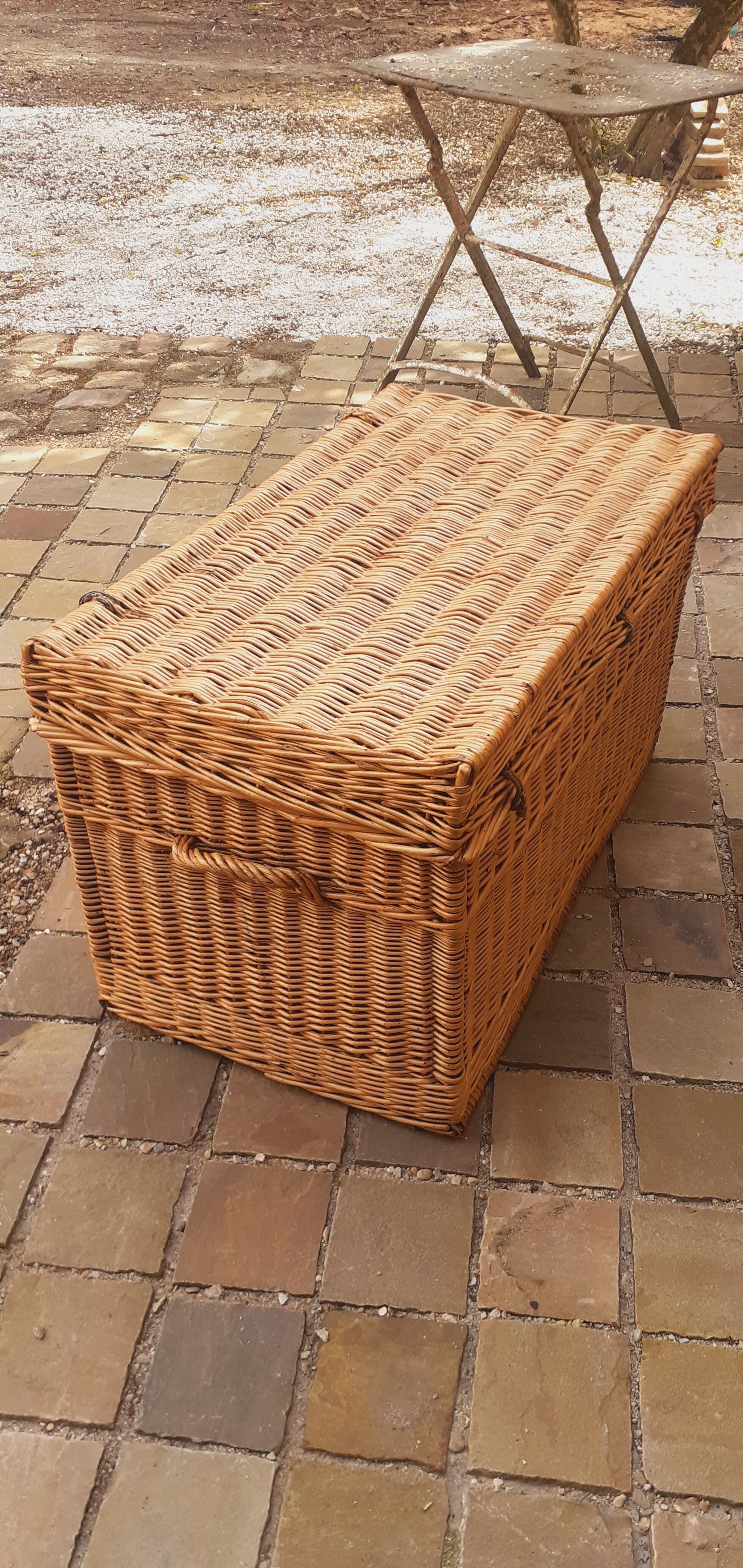 Rattan storage trunk late nineteenth century