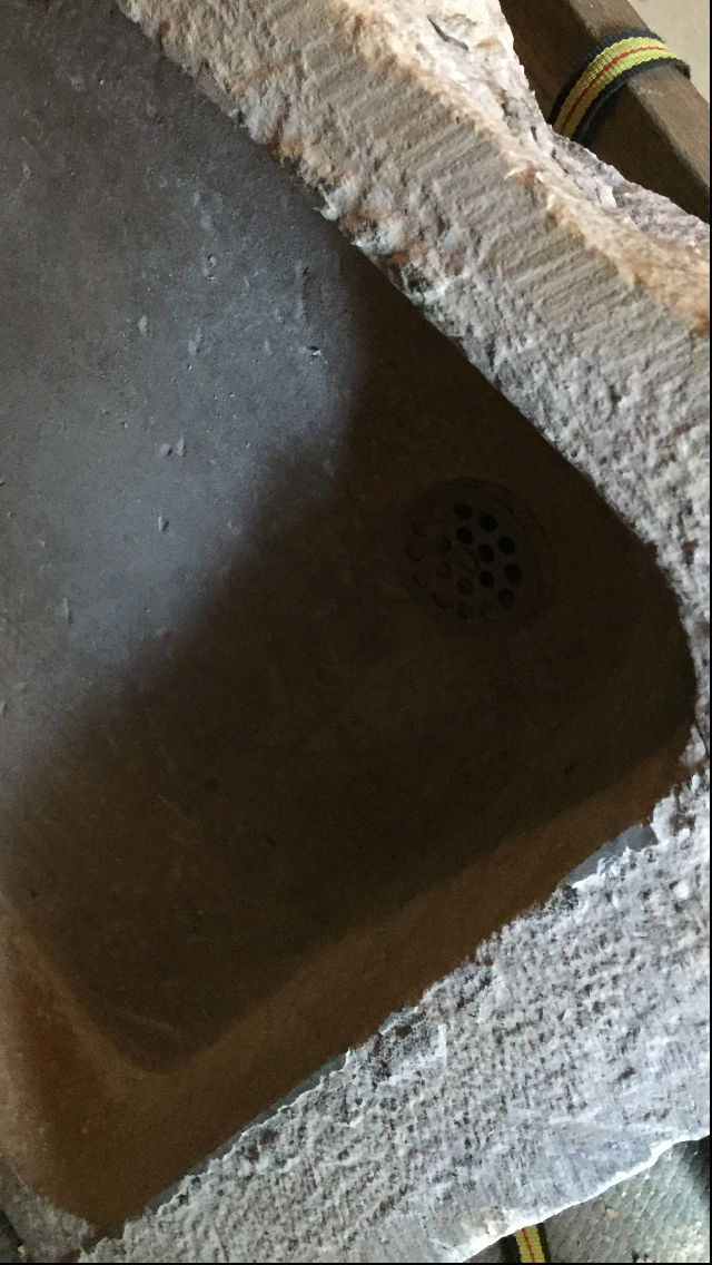 Dressed stone sink