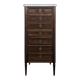 Louis XVI style chest of drawers in mahogany and Carrara marble