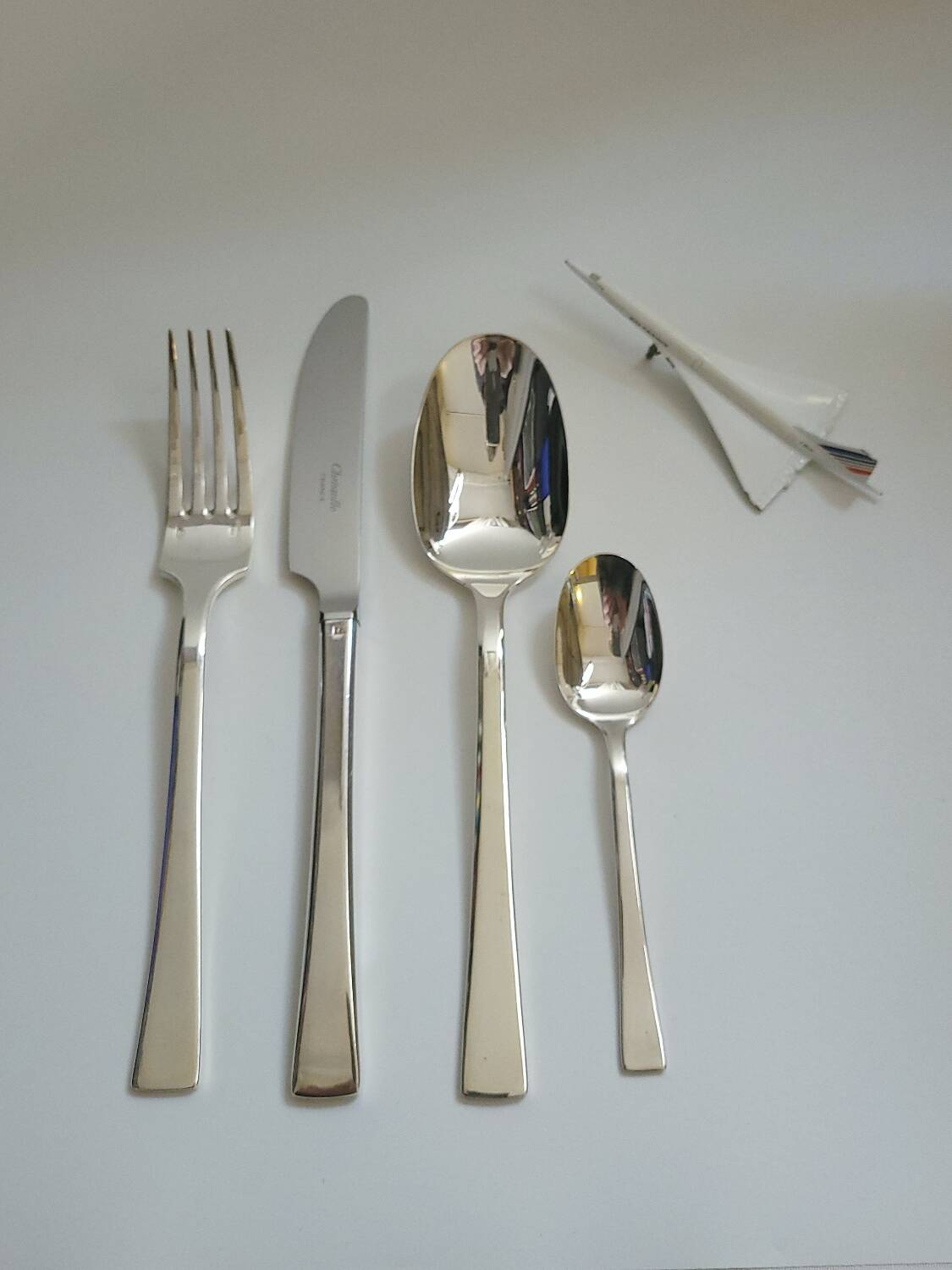 Christofle "Concorde" cutlery set – Icon of French design 1970, 53 pieces