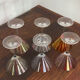 Cocktail glasses in glass