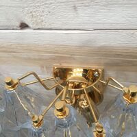 A pair of 2 Murano Glass "poliedri " wall sconce with a gold by SimoEng