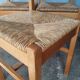 Set de 4 chaises estampillées design bois et paille epoque 1960/70