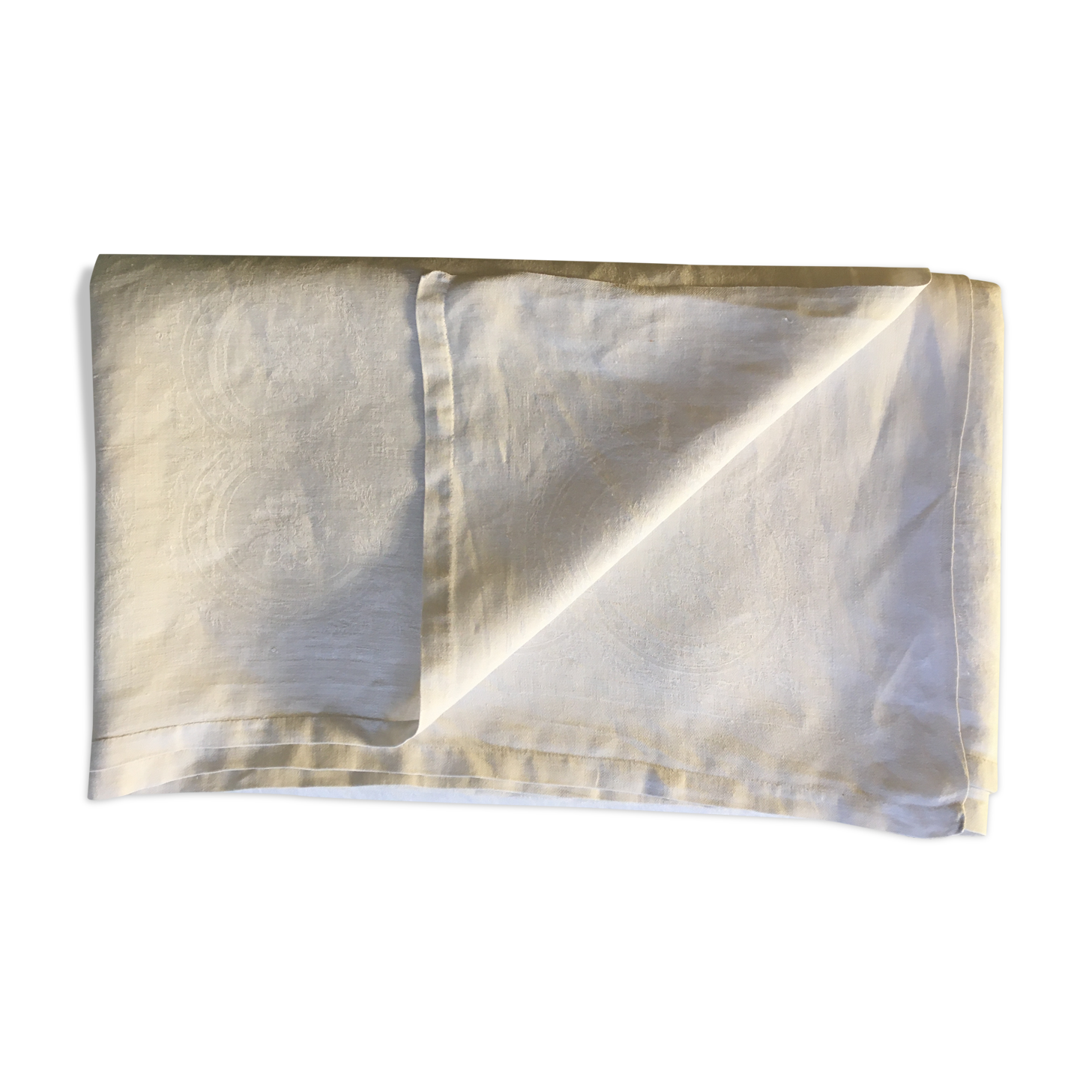 Damask tablecloth 190 x 240 peas and flowers