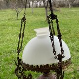 Ancienne suspension Napoléon III, lampe à pétrole