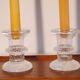 Bougeoirs vintage scandinave en verre