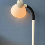 Vintage white Dijkstra mushroom space age floor lamp