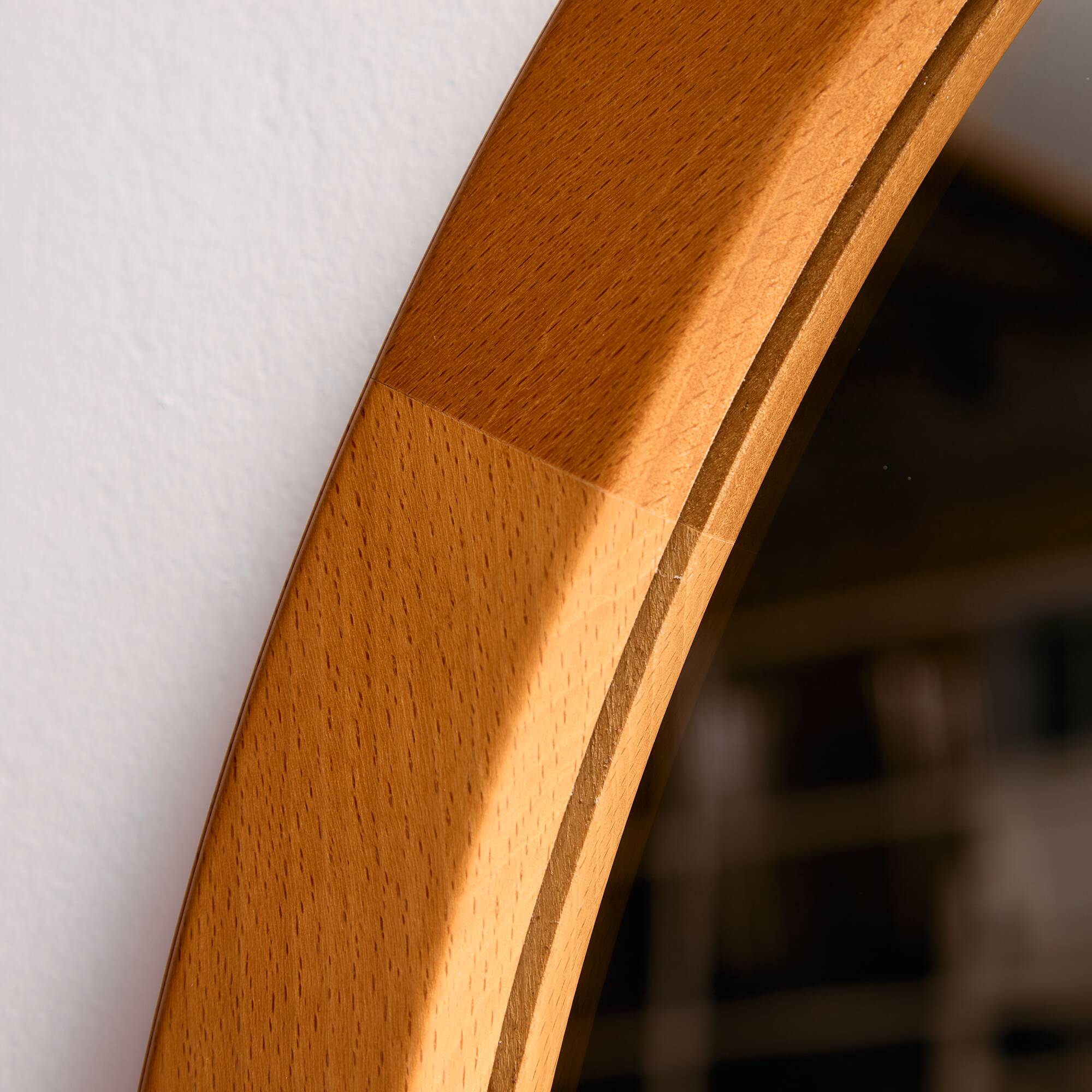 Beech framed mirror by Aksel Kjersgaard