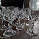 Lot de 7 verres à vin blanc en verre ancien