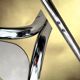 Set of nesting tables in chrome metal and smoked glass – 1970s design furniture