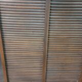 Old double curtained oak filing cabinet, 196×87cms H