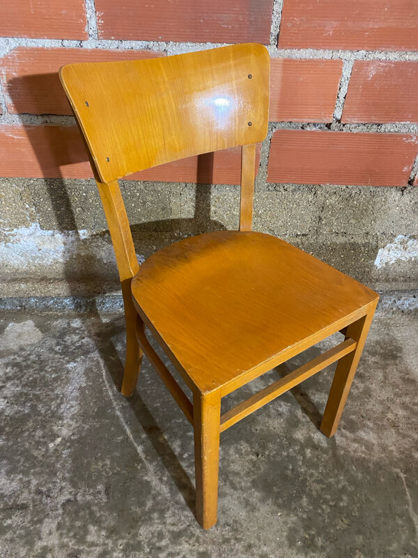 Série De 3 Chaises Bistrot Michael THONET Bois Années 1950 Vintage