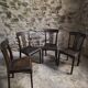 Set of 4 antique French bistro chairs Stella, circa 1900–1920.