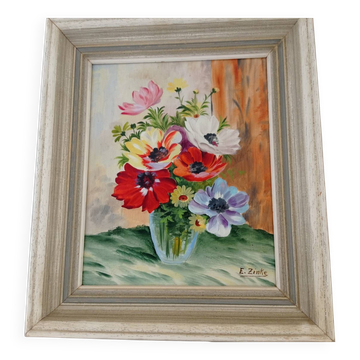 Painting Bouquet of flowers signed