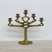 Mid-century large brutalist solid bronze candleholder, 1970s