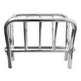 Vintage chrome metal magazine rack