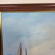 Oil painting on canvas Fishing port in Africa signed Raymond Lafaille