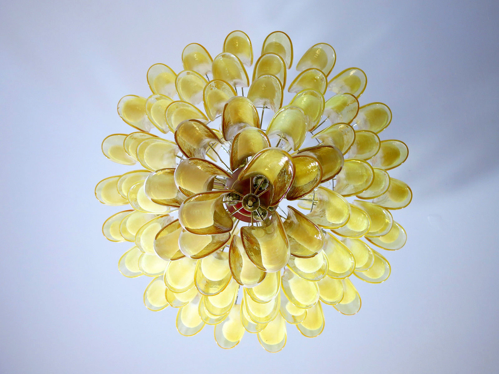 Chandelier Murano glass Canadiens Mazzega tissue 70