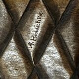 Basket or Pocket Emptying from the 1950s in Carved Wood signed A. Bouchez