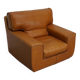 Roche Bobois leather club chair with beige/cognac collar – France, circa 1980