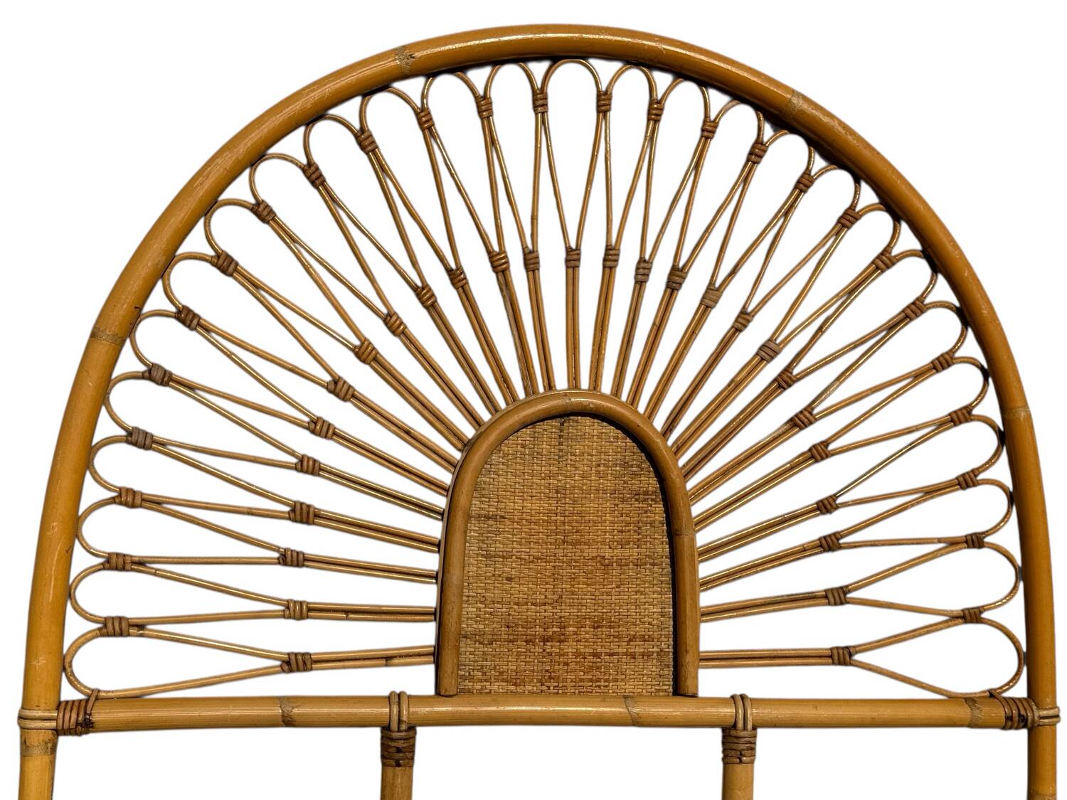 Pair of rattan headboards, France, 1960