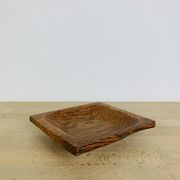 Vide poche carré bois de palmier, vintage