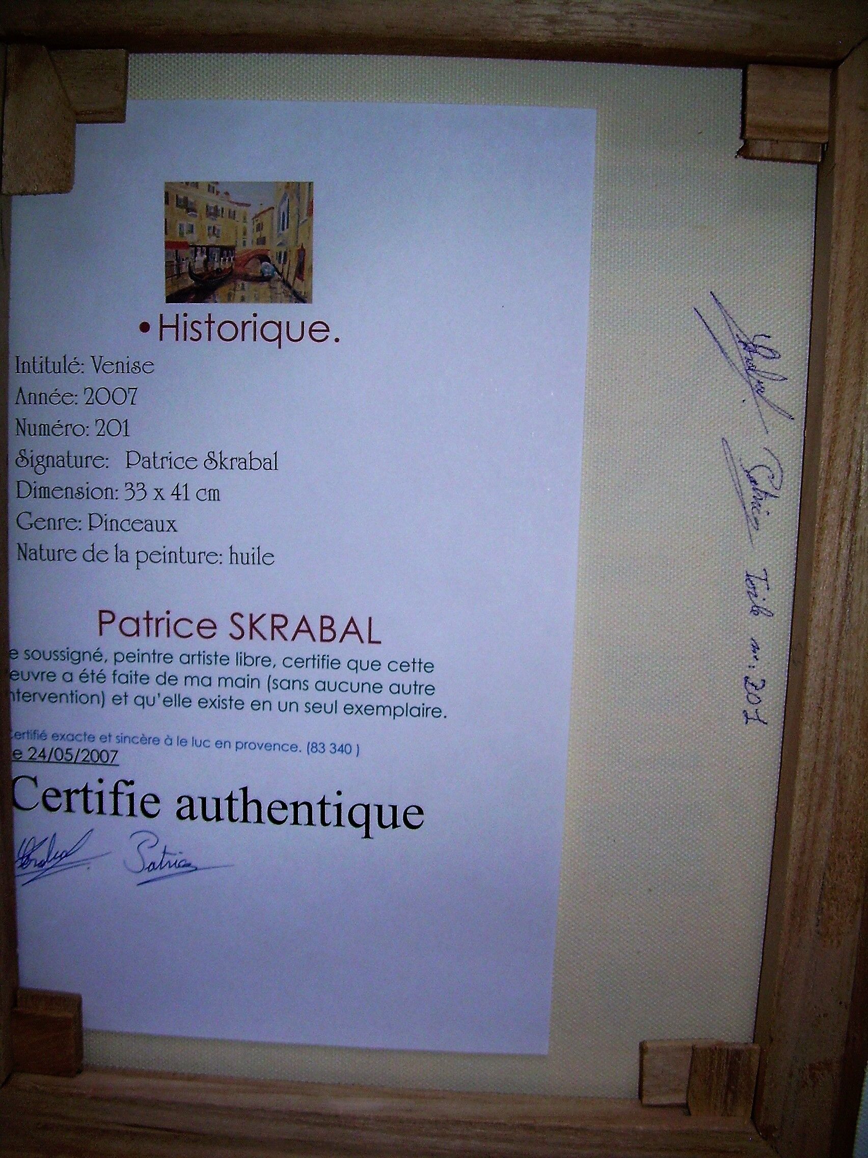 Oil on canvas by Patrice Skrabal: Venice