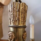 Lustre en bronze doré style Louis XVI - 6 lumières