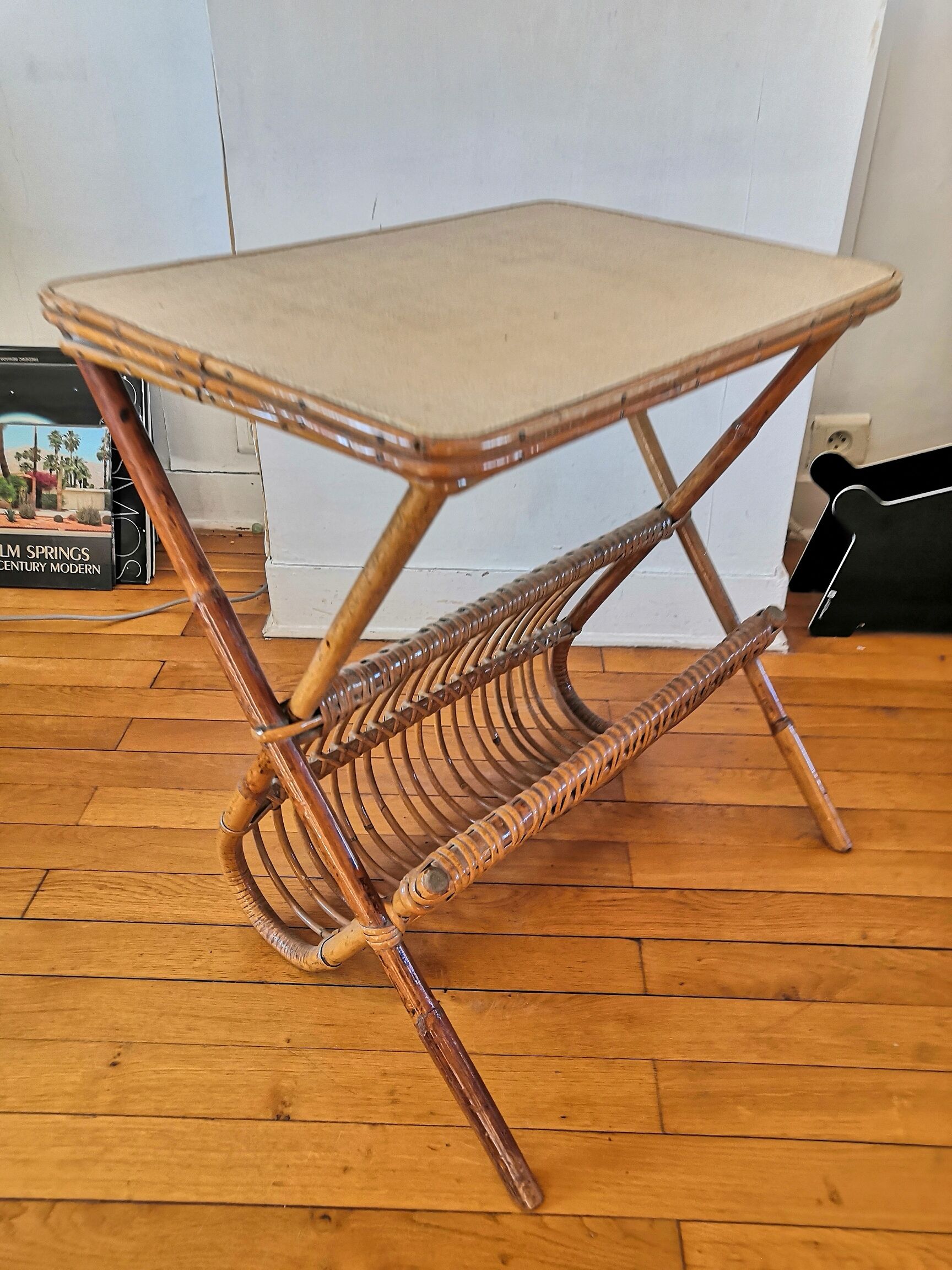 End of sofa door review in rattan design 60s - 70s