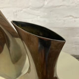 Duo of brass vases from the 60s