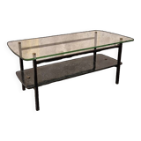 Table basse en verre années 50