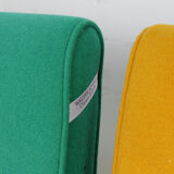 Fauteuil Vostra vert conçu par Jens Risom pour Walter Knoll