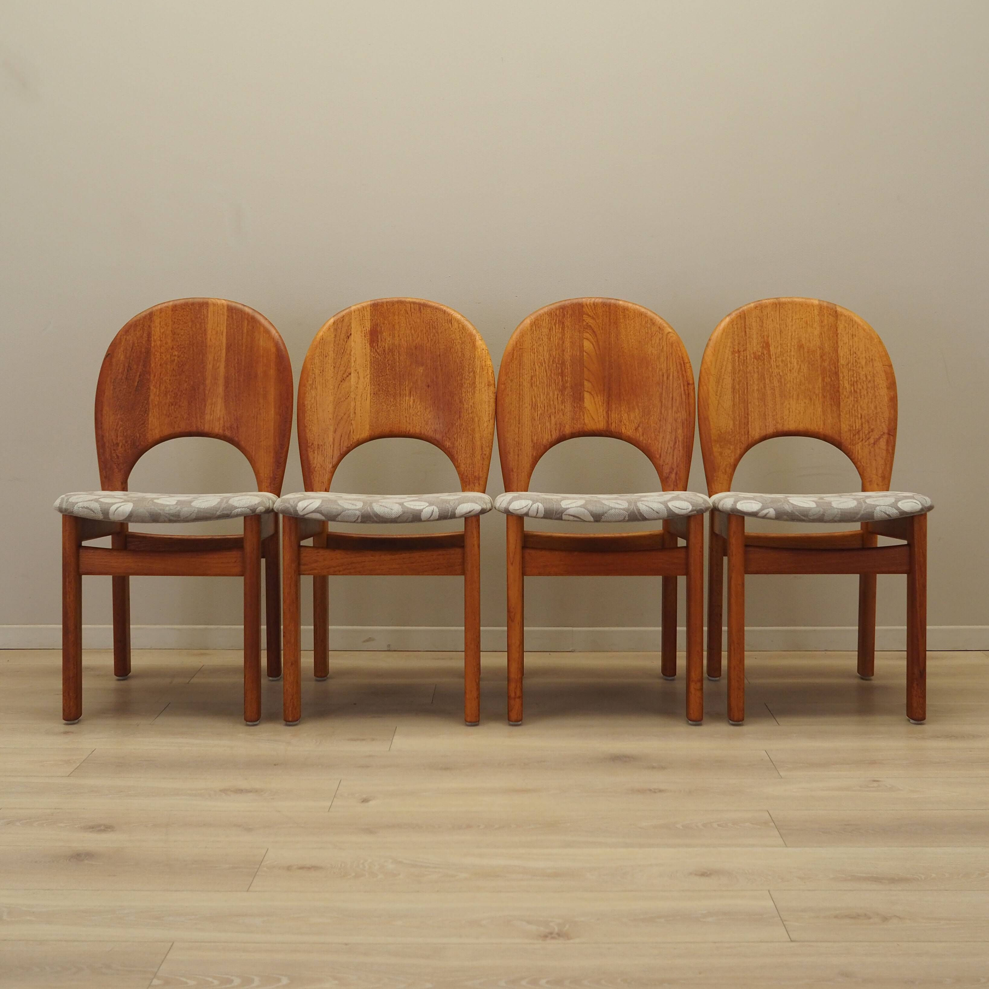 Set of four teak chairs, Danish design, 1960s, Niels Koefoed, Glostrup