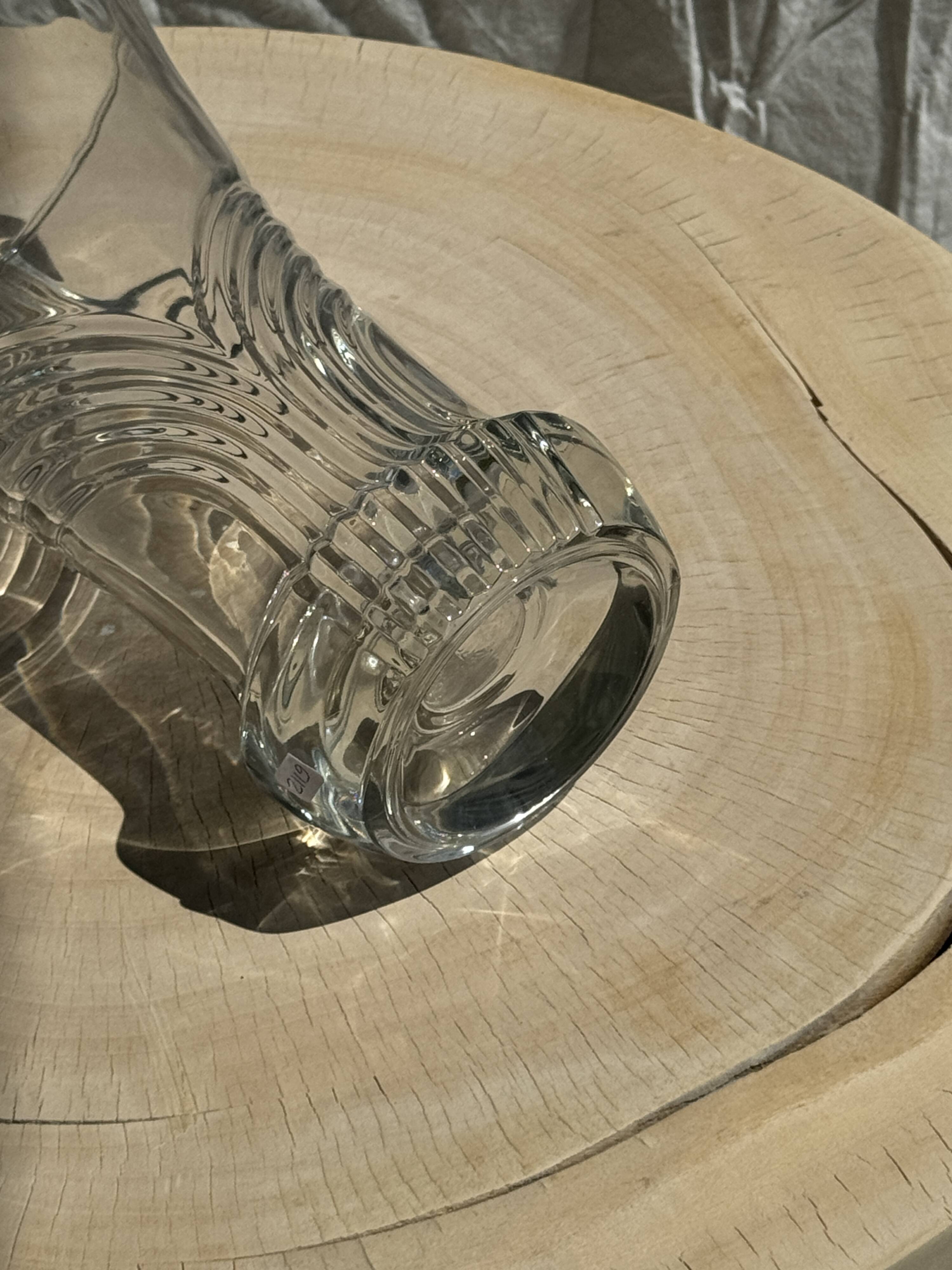 Large geometric glass vase H30