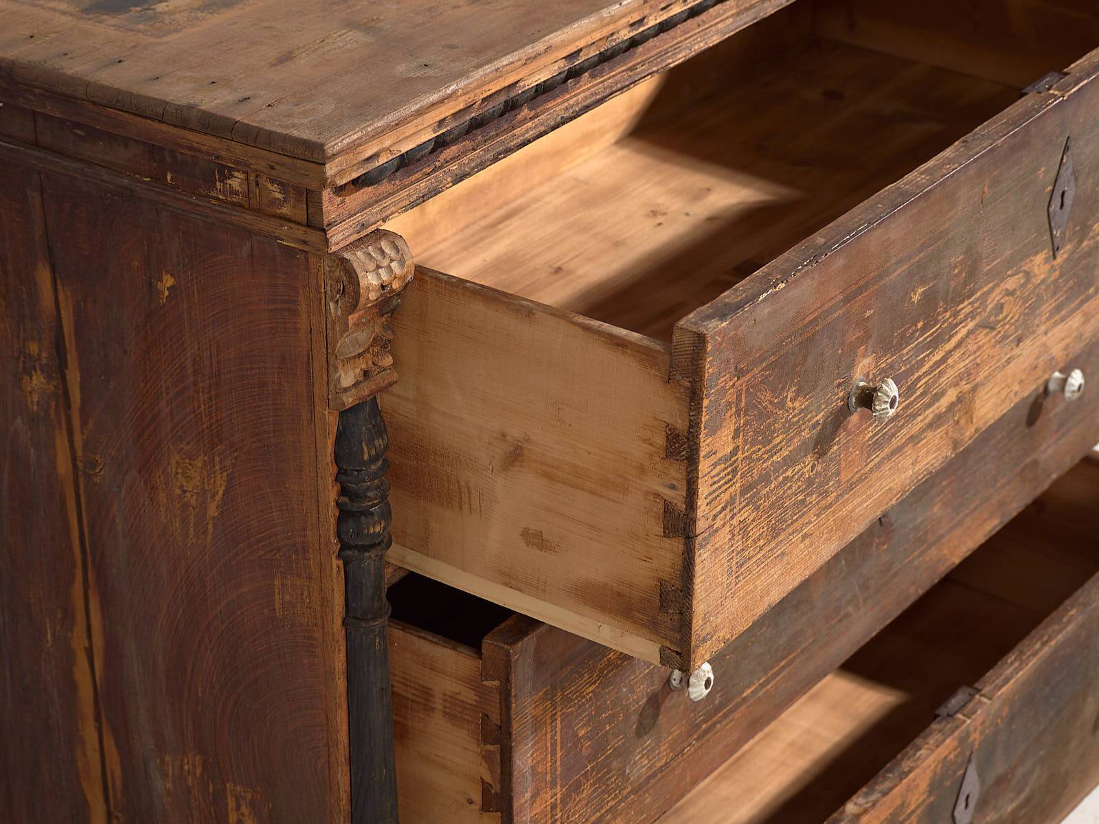 Antique chest of drawers with porcelain handles (c.1920) #77