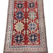 Vintage Caucasian Kazak Carpet Area Rug- 207x227cm