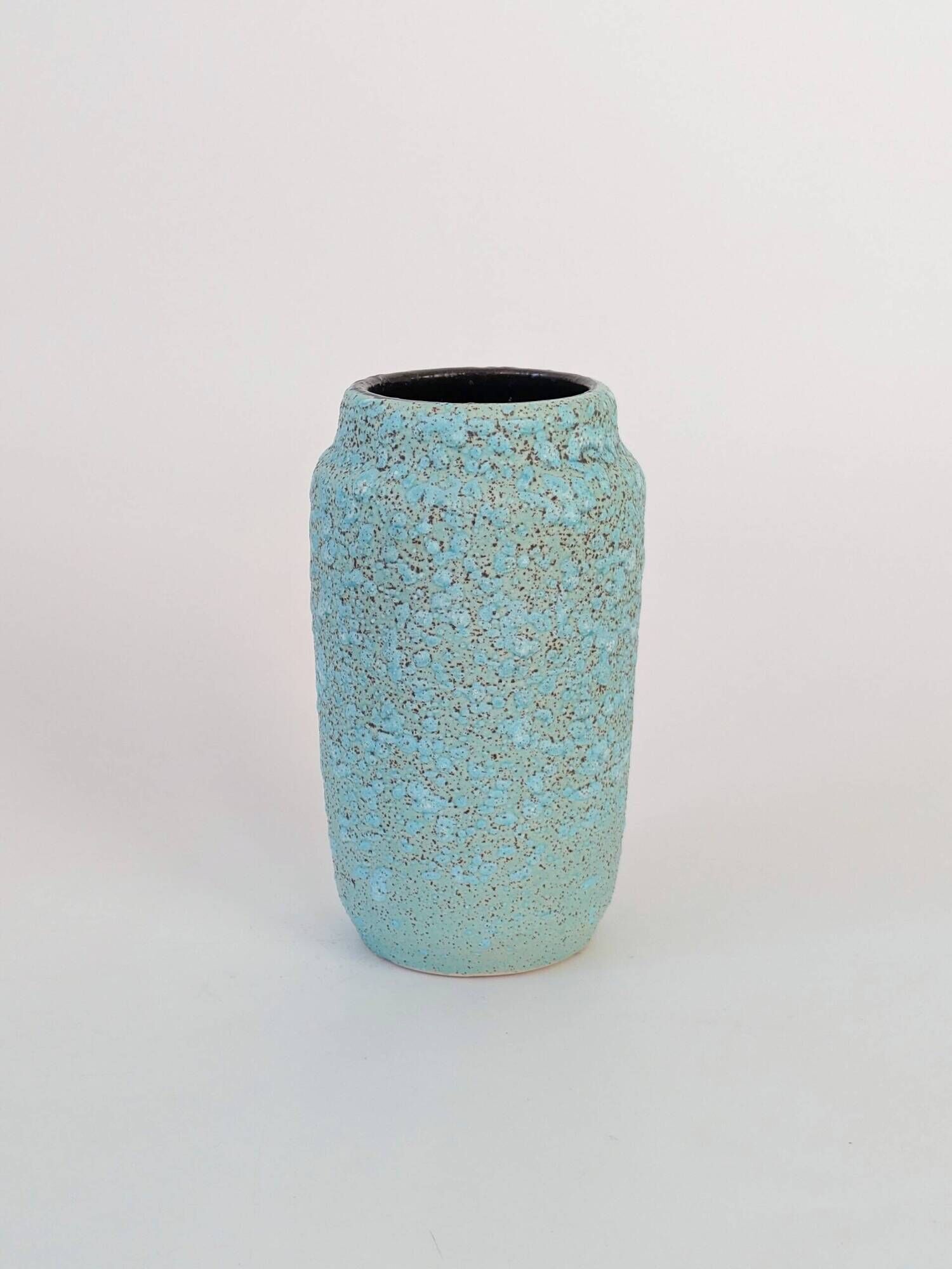 Scheurich Vase Turquoise Fat Lava, West Germany 1960s