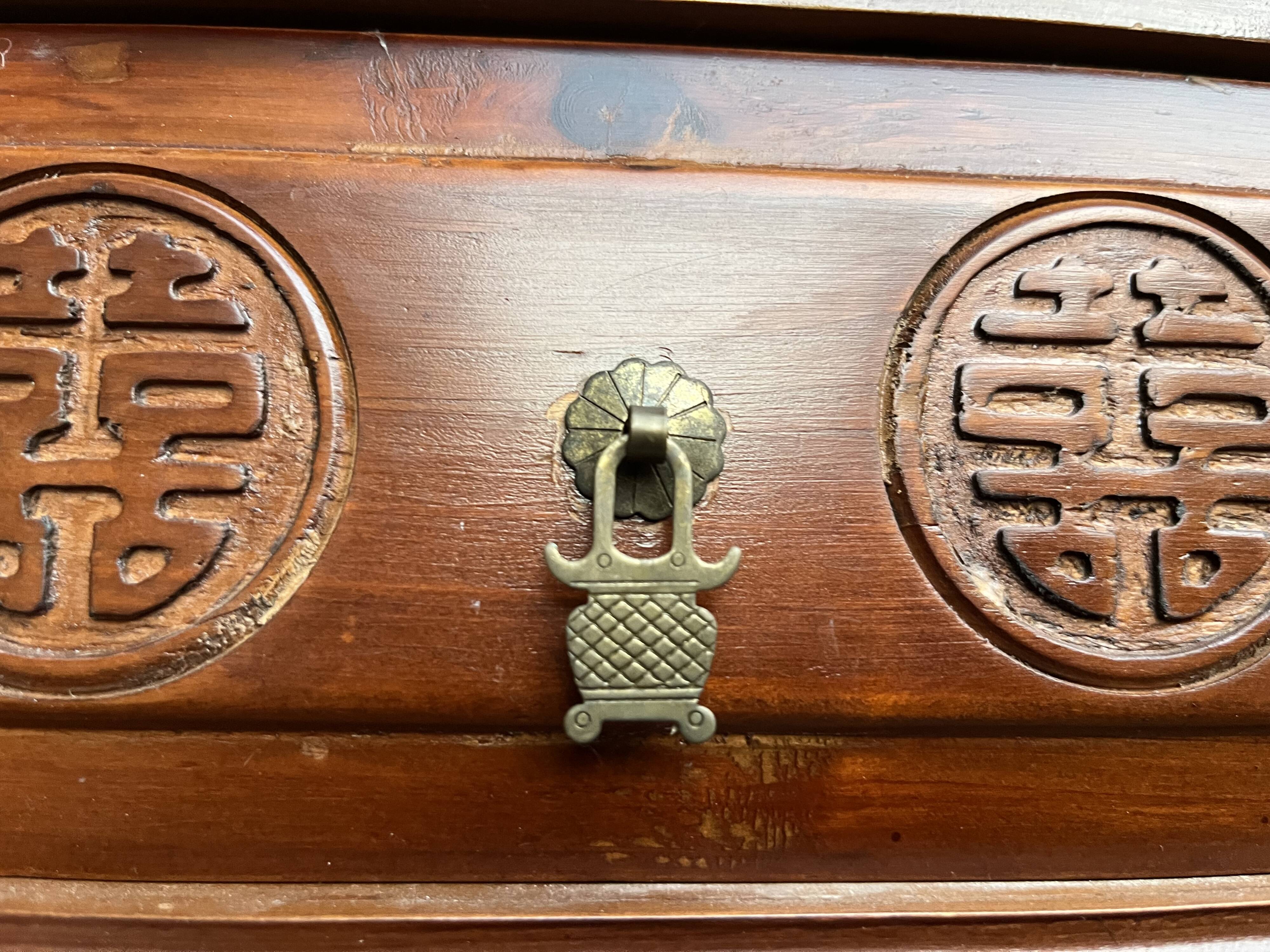 Pair of exotic wood storage columns - China