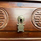 Pair of exotic wood storage columns - China