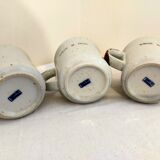 Set three flowered sandstone mugs